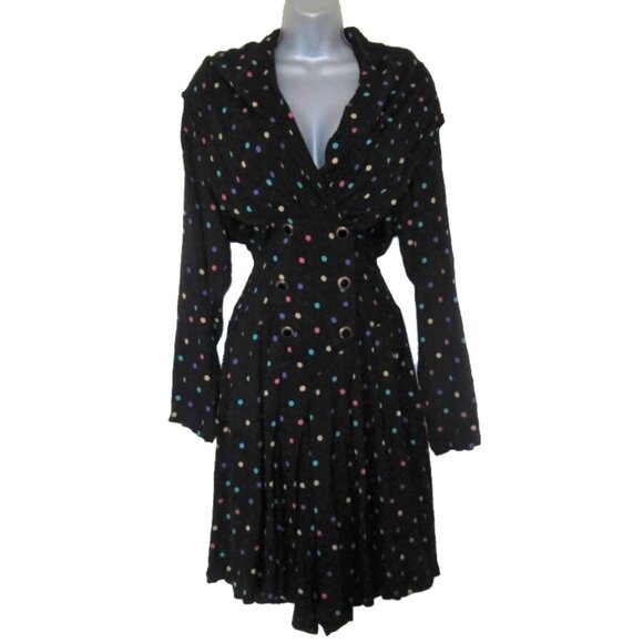 1980s vintage black romper playsuit size medium large - Picture 1 of 5